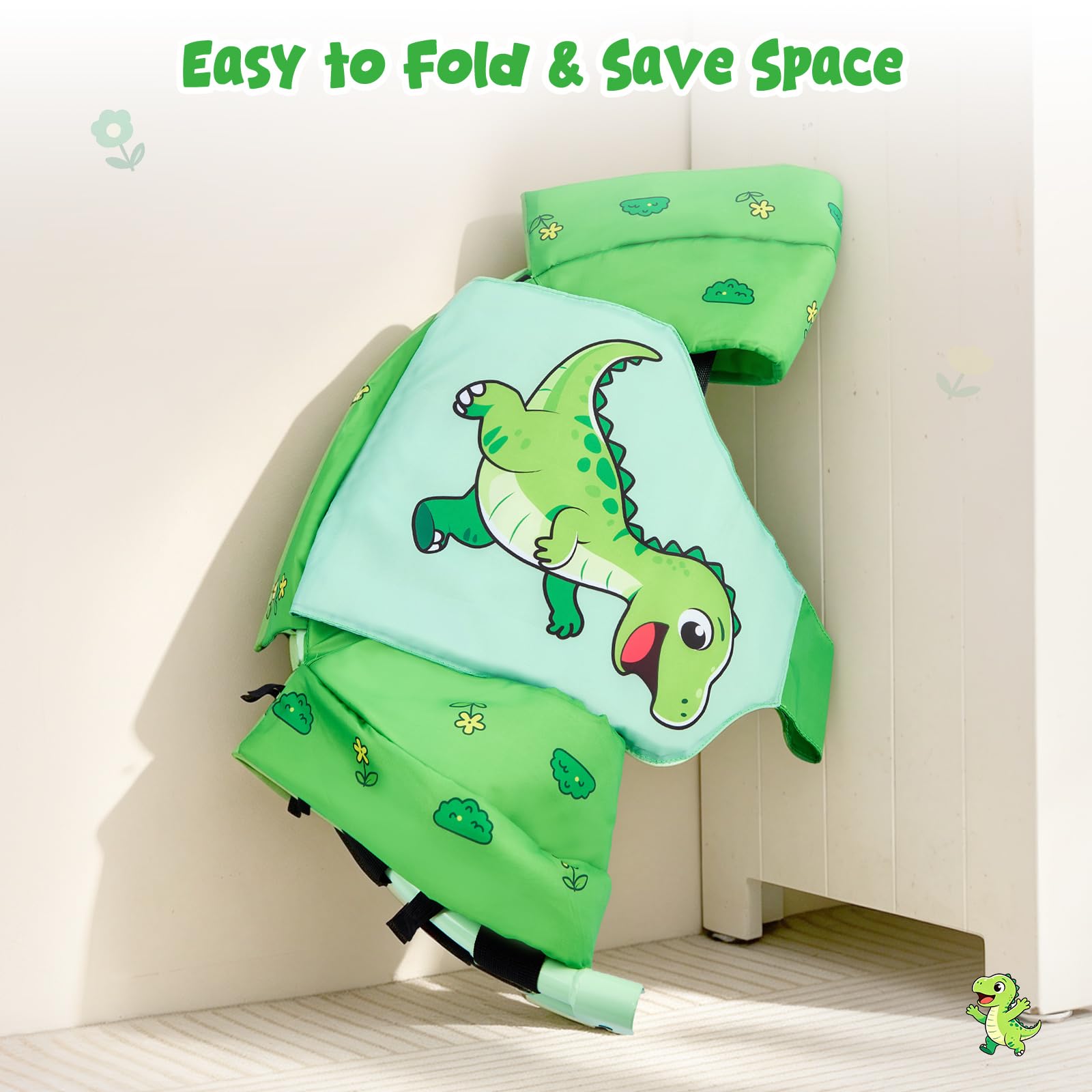 FUNLIO Trampolino Mini Unicorno 27" per Bambini, con Maniglione di Sicurezza, Design a Tema Arcobaleno, Pieghevole e Portatile per Interno/Esterno - Certificato CPC & CE