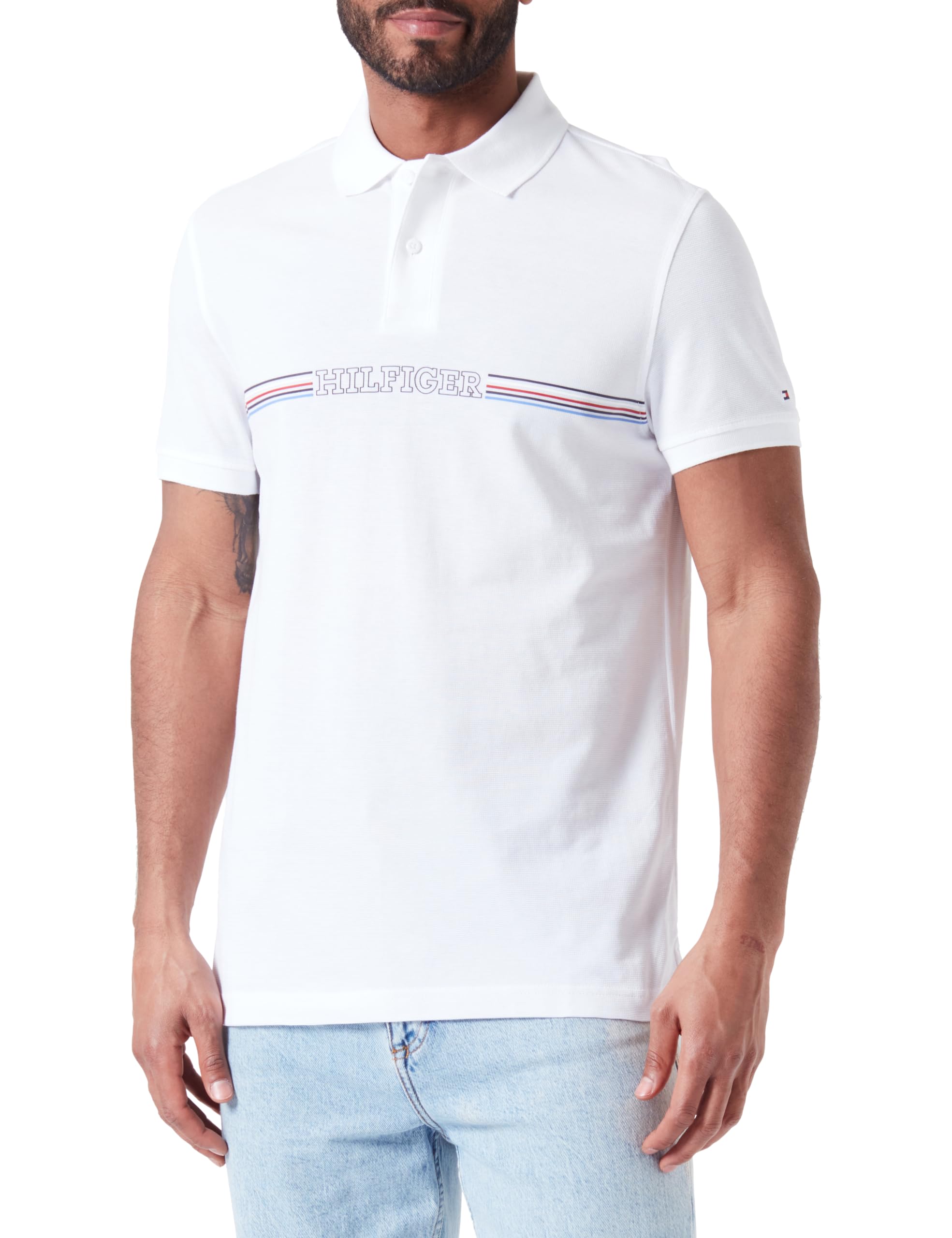 Tommy Hilfiger Polo de Manga Corta para Hombre Regular Fit