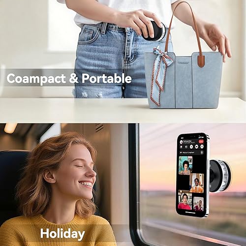 Miniatura 7 de Soporte magnético para teléfono de automóvil con succión al vacío, soporte de teléfono ajustable en 360, soporte de teléfono celular con ventosa