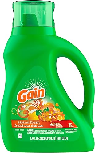 Vista 50 de Gain + Aroma Boost - Detergente líquido para ropa, aroma original, 107 cargas, 154 onzas líquidas, compatible con lavadoras de alta eficiencia
