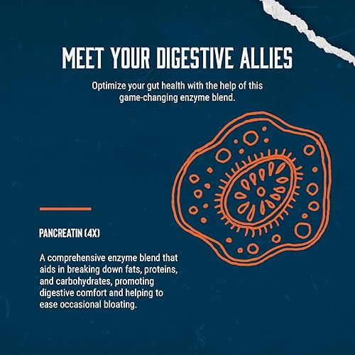 Miniatura 5 de Cápsulas de enzimas digestivas puras con lipasa amilasa proteasa - Ayuda al sistema digestivo Refuerzo natural del sistema inmunológico - Descompone