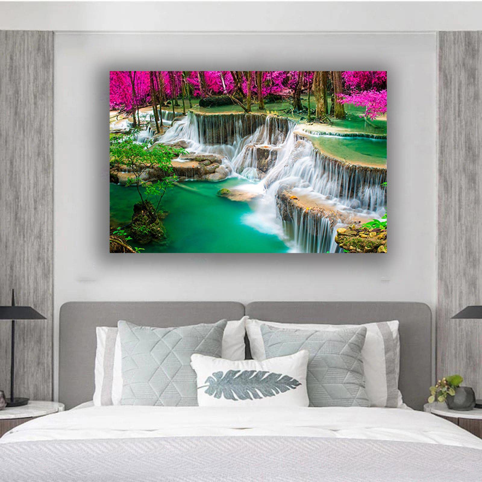 キャンバス絵画風景滝アート写真 20x40cm(8x16in)フレームレス キャンバス絵画風景滝アート写真 20x40cm(8x16in)フレームレス-照屋窯