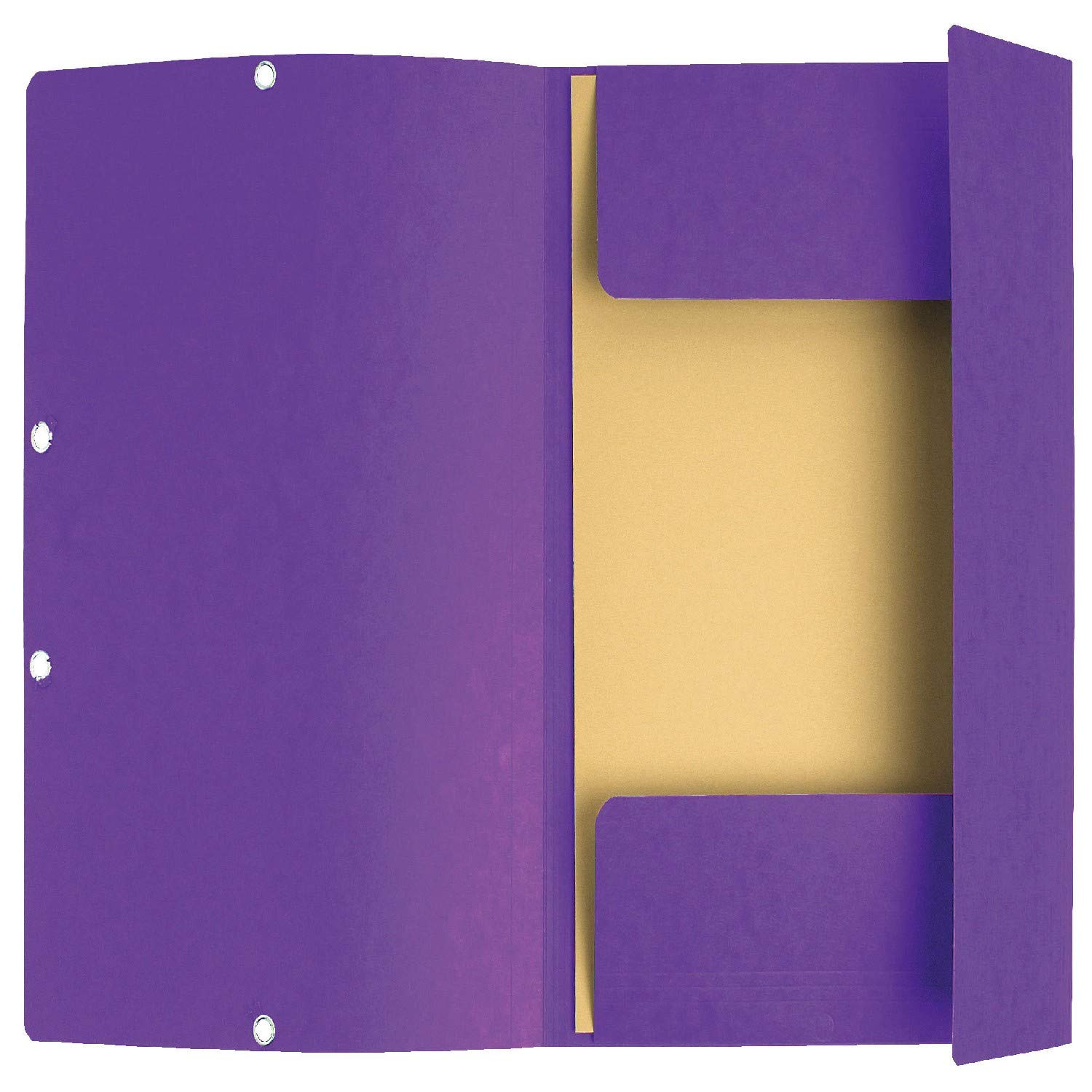 Exacompta 25 Gummizugmappen 3 Klappen Glanzkarton 400 g/m² violett