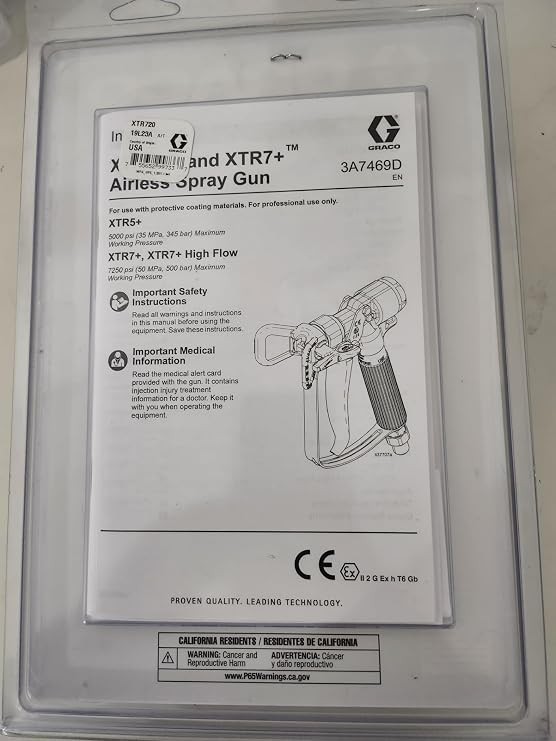 AIRLESS Spray Gun, 7250 PSI, TIP 0.09IN.