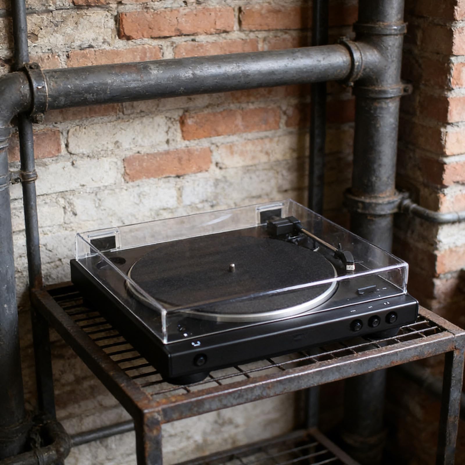 OSALADI Cubierta Antipolvo Acrílica Transparente para Tocadiscos Compatible At-Lp60X, Diseño Bisagras Extraíble para Uso Diario y Limpieza Fácil