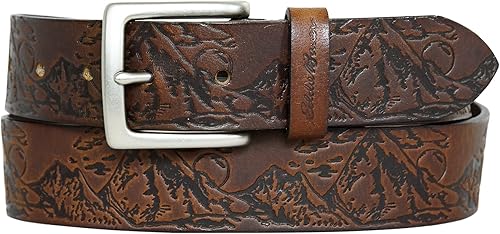 Eddie Bauer Cinturón de cuero para hombre Casual Todos los días Jeans Pantalones Chinos Hebilla de metal
