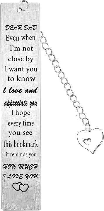 Dad Bookmark from Daughter Son Father s Day Gifts for Daddy Dad Christmas Birthday Gifts Bookmark Gifts for Dad