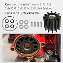 Vanshly,Sea Water Pump Threaded Impeller Repair Kit Replaces Volvo Penta 21700445 gallery image