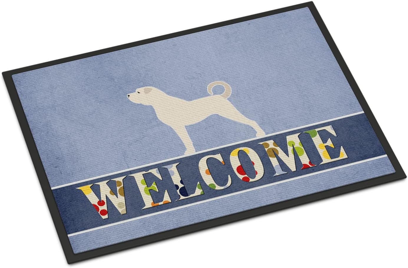 Caroline's Treasures BB5581JMAT Anatolian Shepherd Welcome Doormat 24x36 Front Door Mat Indoor Outdoor Rugs for Entryway, Non Slip Washable Low Pile, 24H X 36W