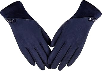 Alepo Womens Winter Warm Gloves With Sensitive Touch Screen Texting Fingers, Fleece Lined Windproof Gloves