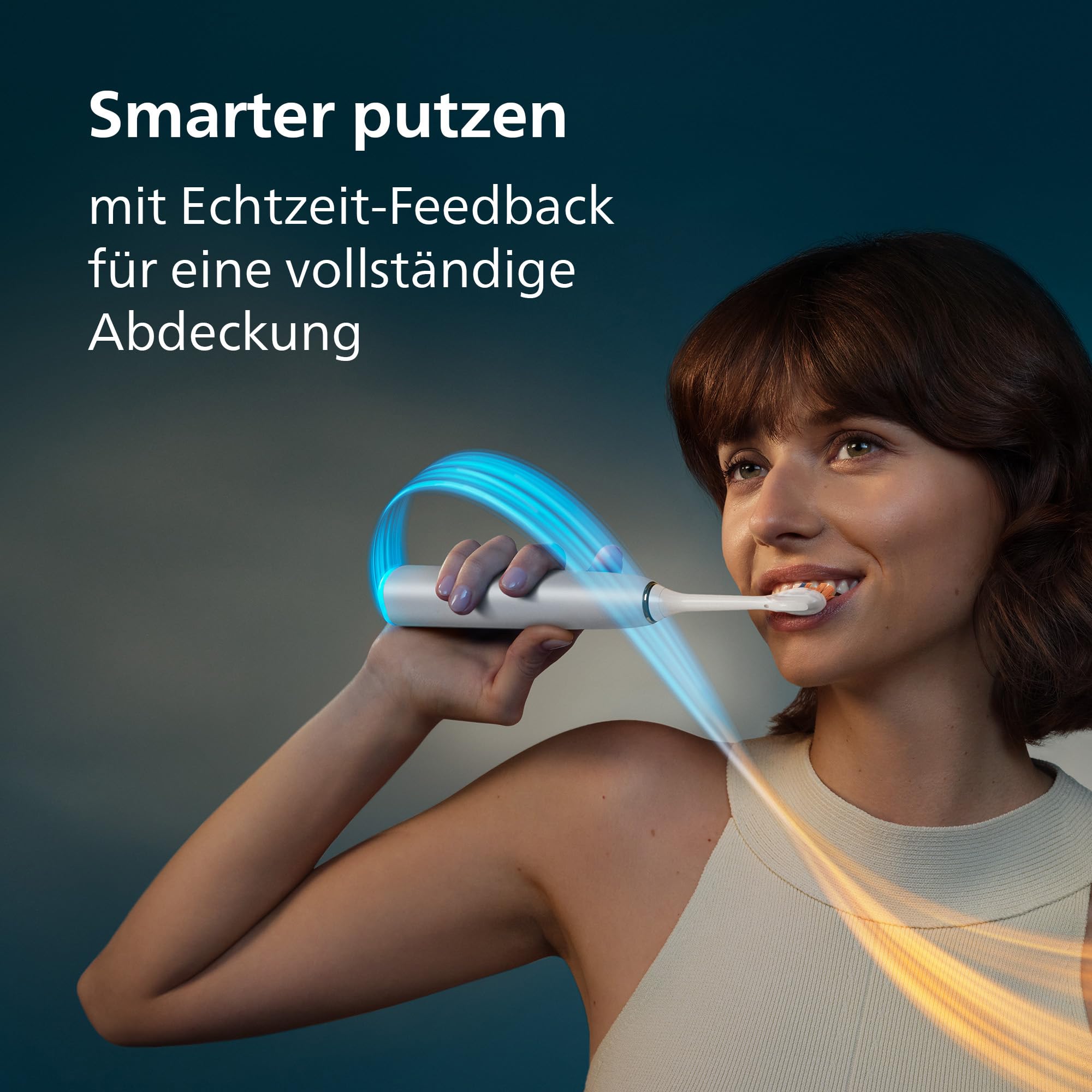Philips Sonicare Next-Generation DiamondClean 9900 Prestige elektrische Zahnbürste - intelligentes Feedback zur Putzabdeckung, intelligente Andruckkontrolle, 24 Einstellungen, Silberweiß, HX9813/91