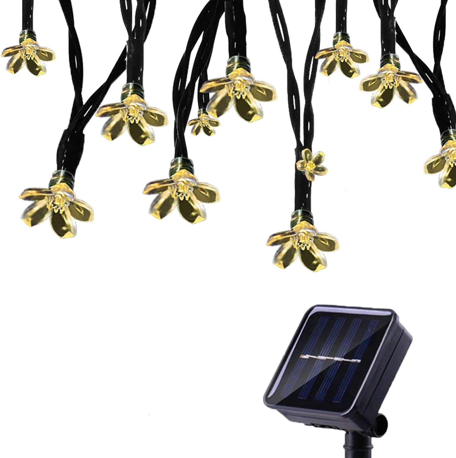 FANSIR Solar String Lights Garden, 23ft 50 LED Star Fairy Lights