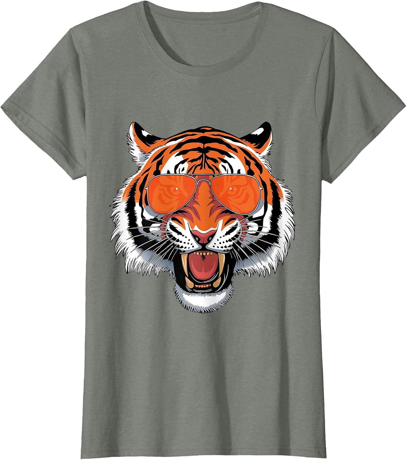 Cool Growling Bengal Tiger with Sunglasses T-Shirt image 5