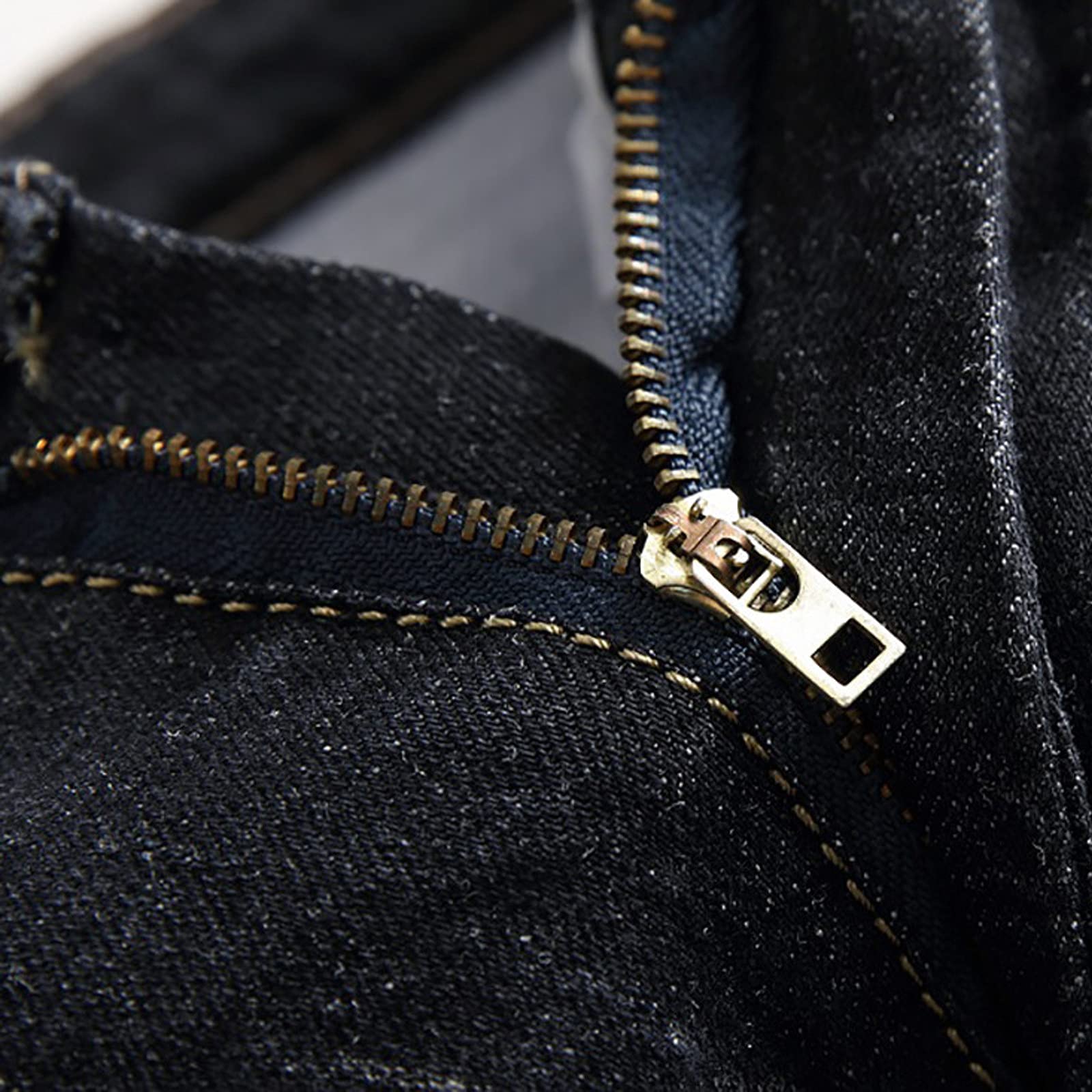 Pantaloni in jeans da uomo a coste, con tasche, in denim, slim fit, oversize, elasticizzati, leggeri, per il tempo libero, per l'estate