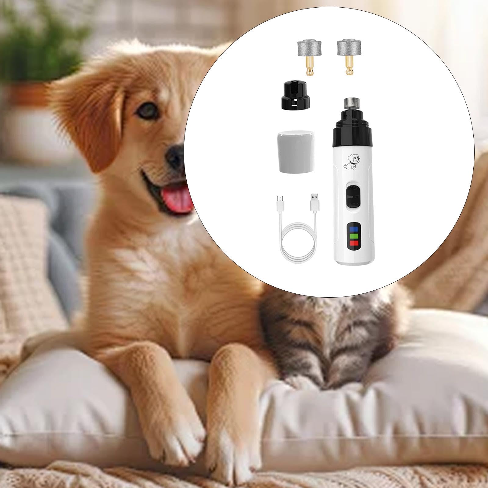 Pulidor de Uñas para Mascotas Esmeril de Cortauñas Eléctrico Lima para Animales Cuidado Profesional de Uñas Inalámbrico Y Recargable Adecuado