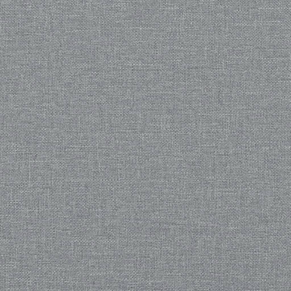 Sofá de 3 plazas con Taburete de Tela Gris Claro 180 cm