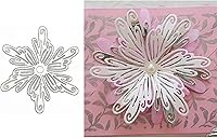 Vista 1 de hinana Marco de flores de encaje troquelado de metal, plantillas de corte de fondo de flores para bricolaje, álbumes de recortes, fotos, papel