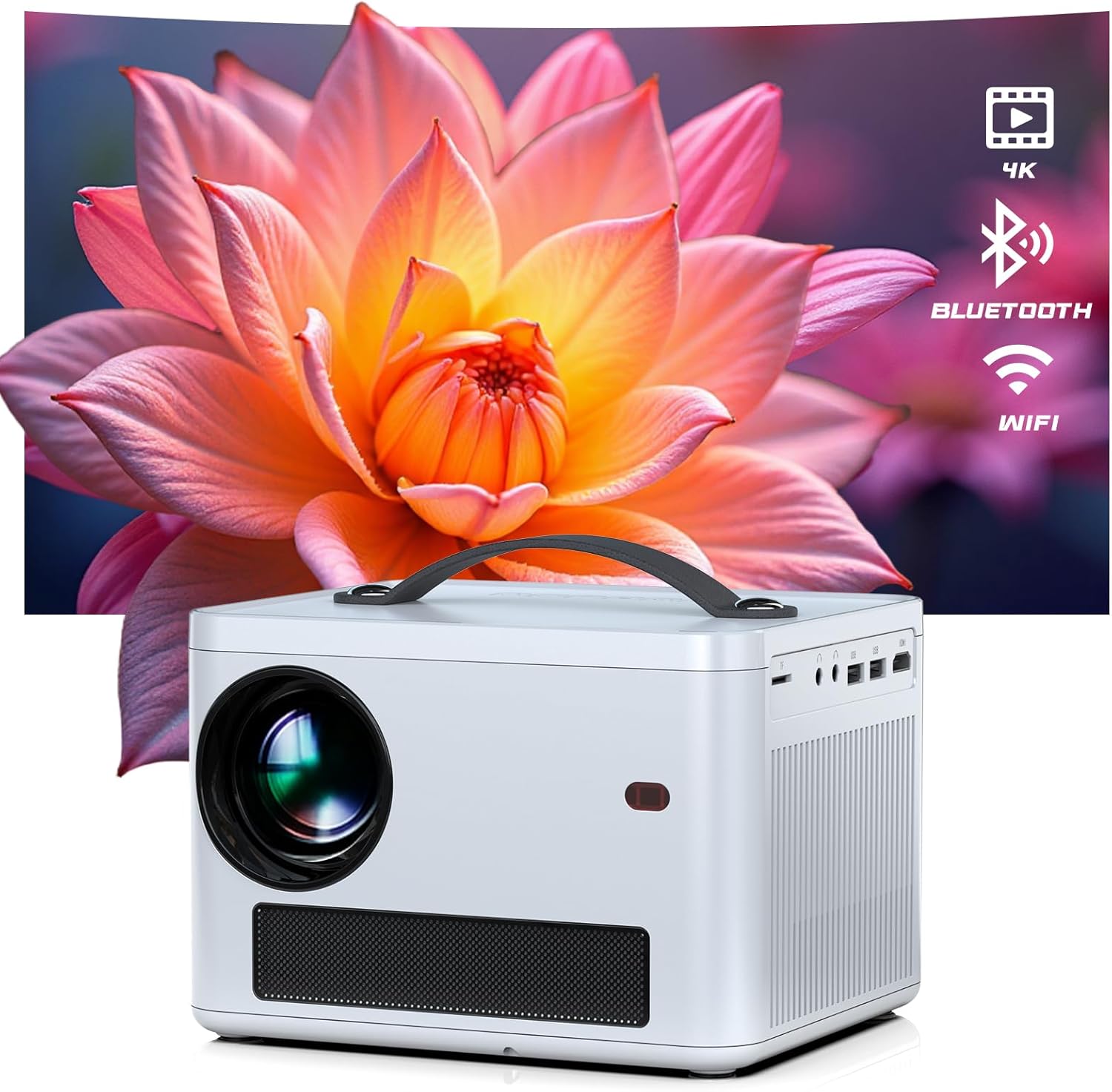 Projector with WiFi and Bluetooth,...