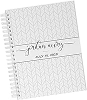 Vista 16 de Baby Memory Book - Hard Cover First Year Album Personalized with Baby’s Name - Boy Baby Journal (Blue Gingham)