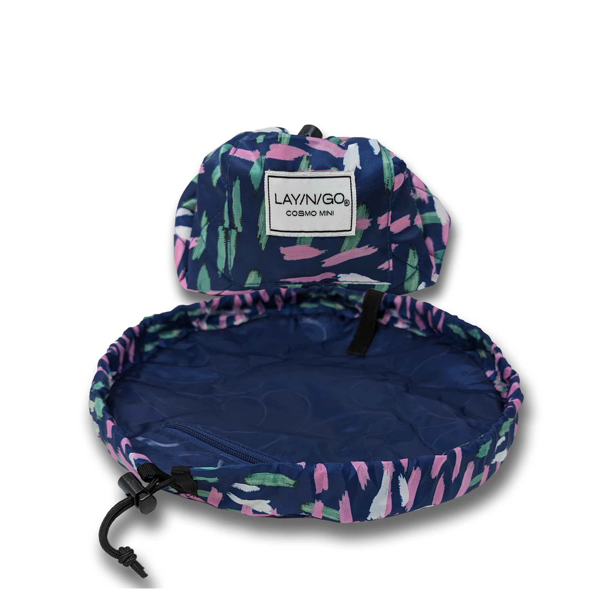 Lay-n-GoCosmo Drawstring Cosmetic Makeup Bag Organizer, Toiletry Bag for  Travel, Gifts, and Daily Use, Crossmark, 16 Inch, Traditional