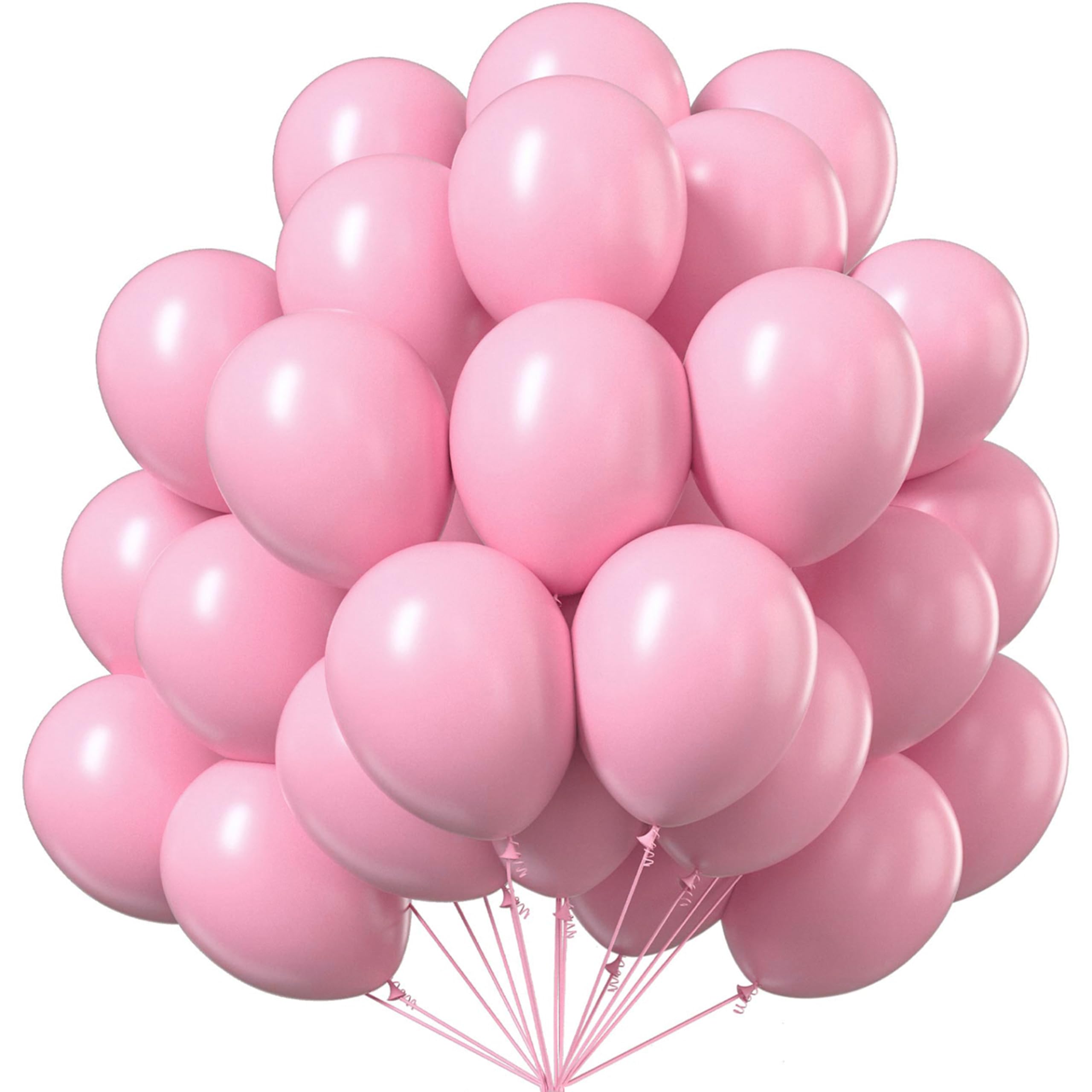 PartyWoo Baby Pink Balloons 50pcs Pastel Light Pale Pink Color 12 Inch
