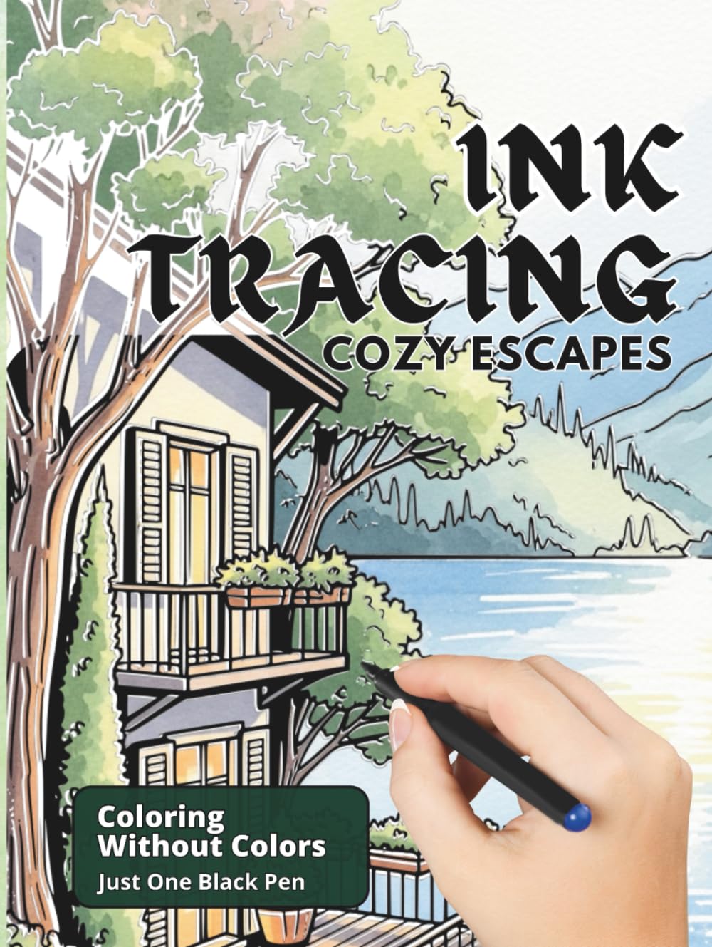 Livre de coloriage Cozy Escapes pour retrouver le calme intérieur