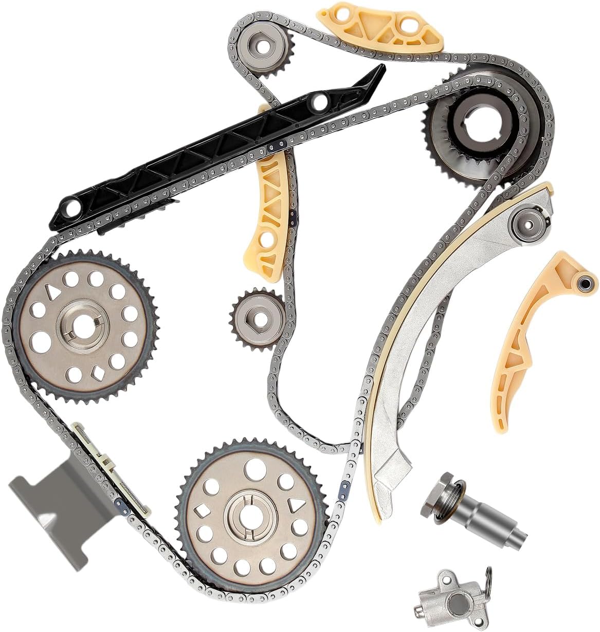 SCITOO TK10422 TK10422BS Engine Timing Chain Kit Sets Replaces for Buick LaCrosse Regal Verano for Chevy Cavalier 2.2L 2.0L 2.4L