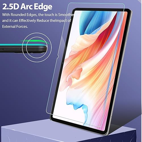 Miniatura 4 de Paquete de 2 protectores de pantalla de vidrio templado Blackview Tab 18, película de vidrio templado, dureza 9H, sin burbujas, protector de