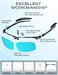 ATTCL Polarized Sunglasses for Men Driving: UV400 Protection Lightweight AL-MG Frame Fashion Square Sun glasses Travel Hiking