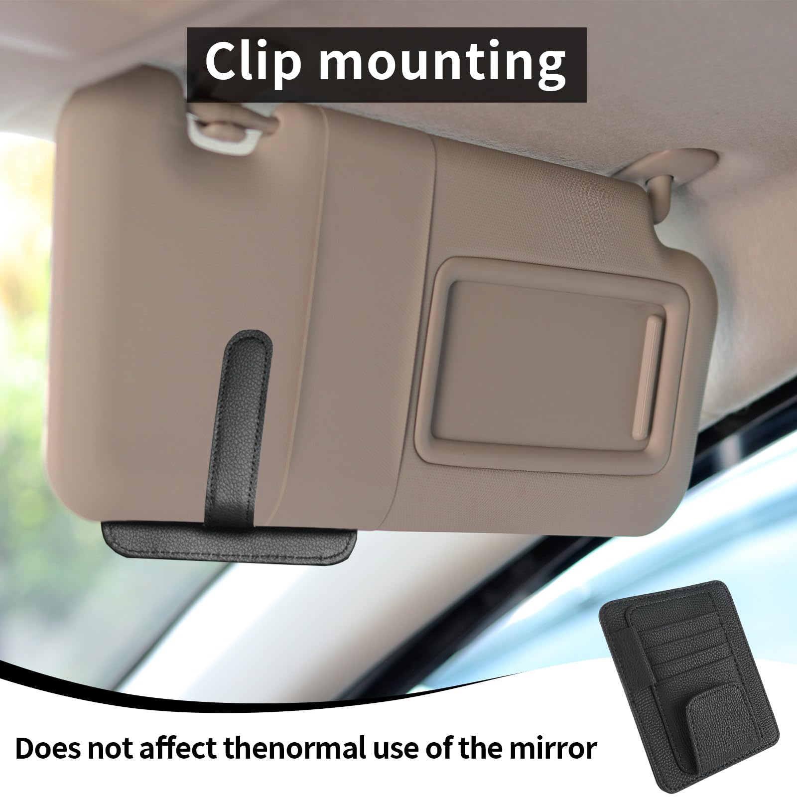 Porta Documenti Per Visiera Auto – Organizzatore Carte E Tessere Parasole | Ideale Per Parcheggi E Drive-through