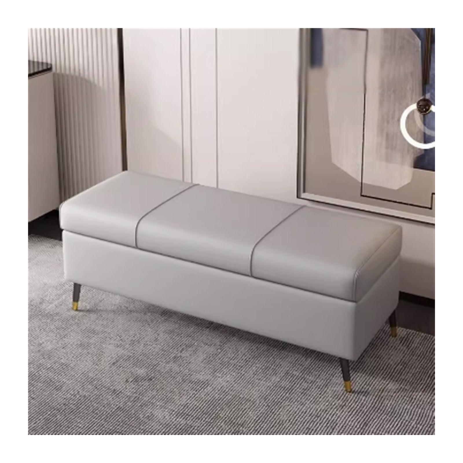 Tabouret de chevet et banc d'entrée haut de gamme capitonné pour intérieur moderne