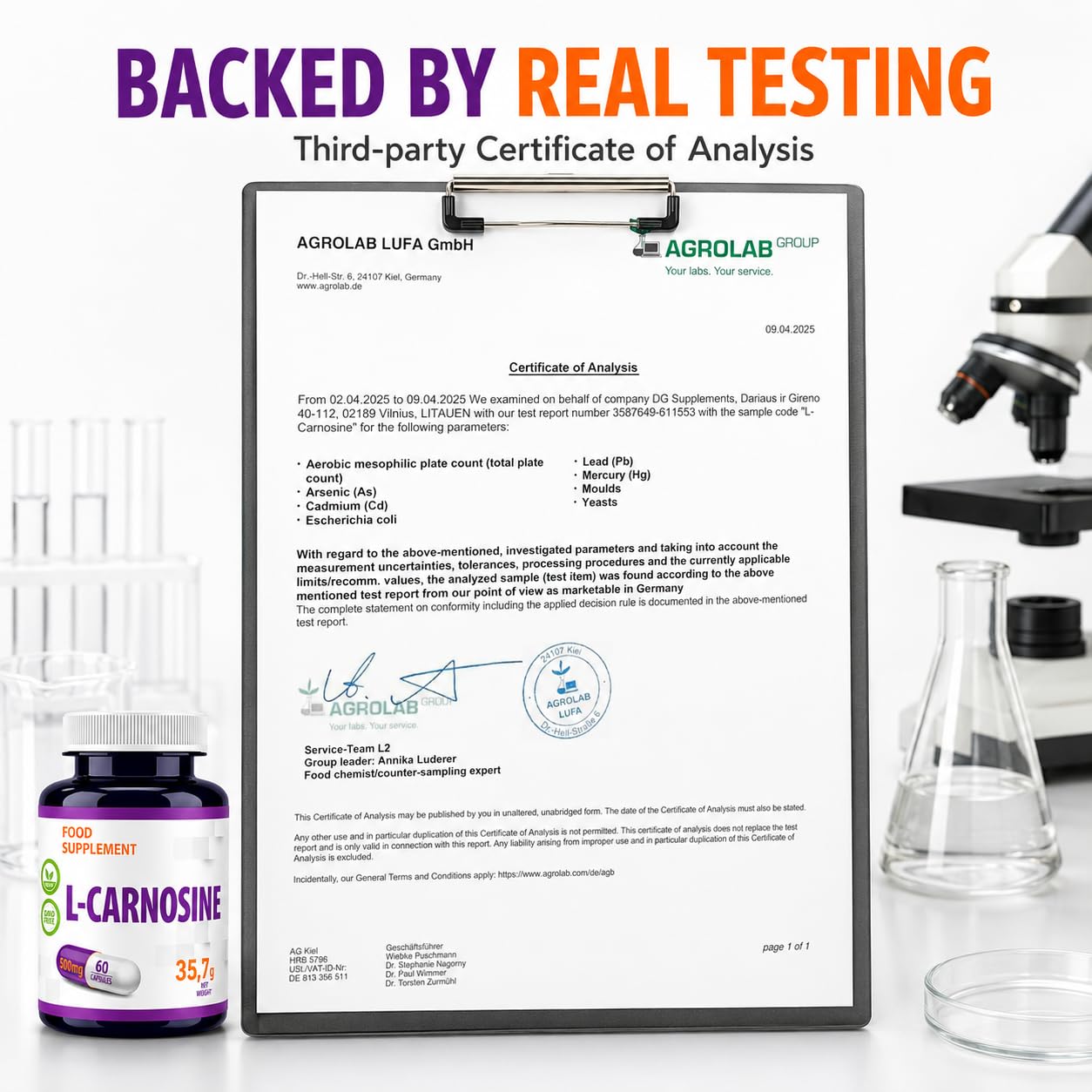 Hepatica L-Carnosina 500 mg | Dipeptide di Beta-Alanina e Istidina | 60 Capsule Vegane | Scorta 2 Mesi | GMP & laboratorio indipendente