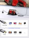 JSAUX Mini HDMI à HDMI câble 10FT, [Coque en aluminium, tressée] Haute vitesse 4K 60Hz HDMI 2.0 Cord, Compatible avec appareil photo, caméscope, tablette et carte vidéo, ordinateur portable, Raspberry Pi Zero W -Grey