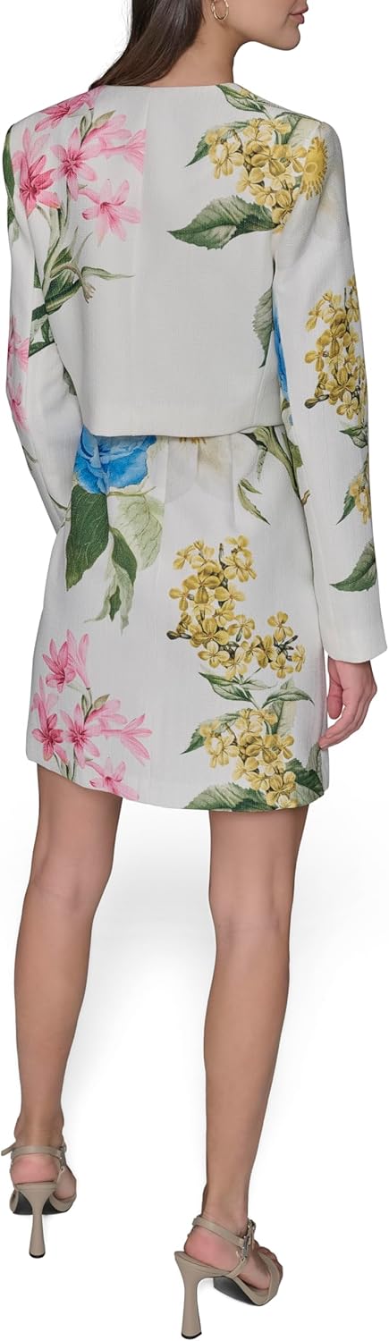 Karl Lagerfeld Womens Tailored Button Front Cropped Jacket - Image 4