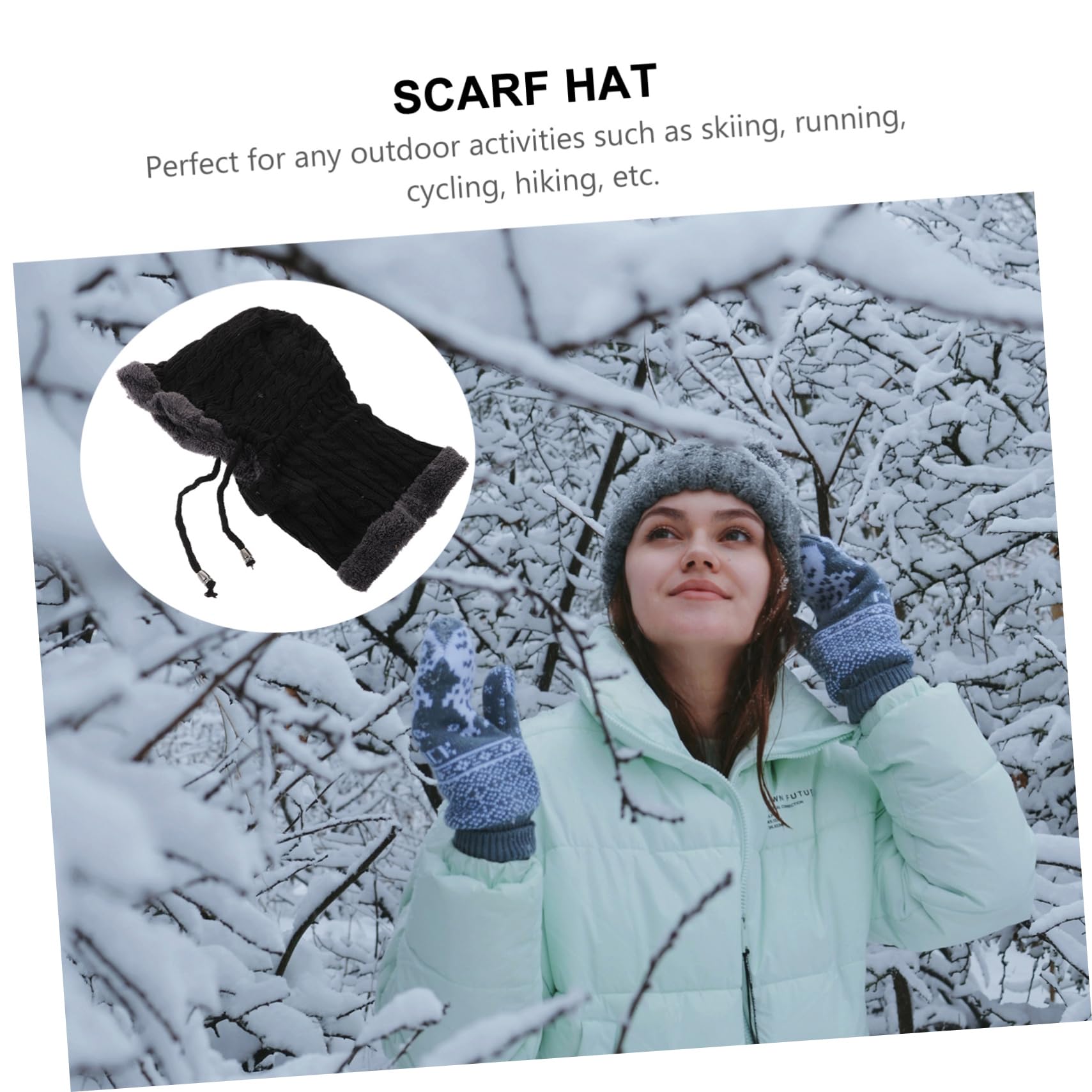 COLLBATH Chapeau Cache-Cou Chapeaux d'extérieur Bonnet de pêcheur pour Hommes Bonnet tricoté Chaud Chapeau avec écharpe Foulards pour Hommes Chapeaux Dames Pull écharpe Chapeau Dames Rouge