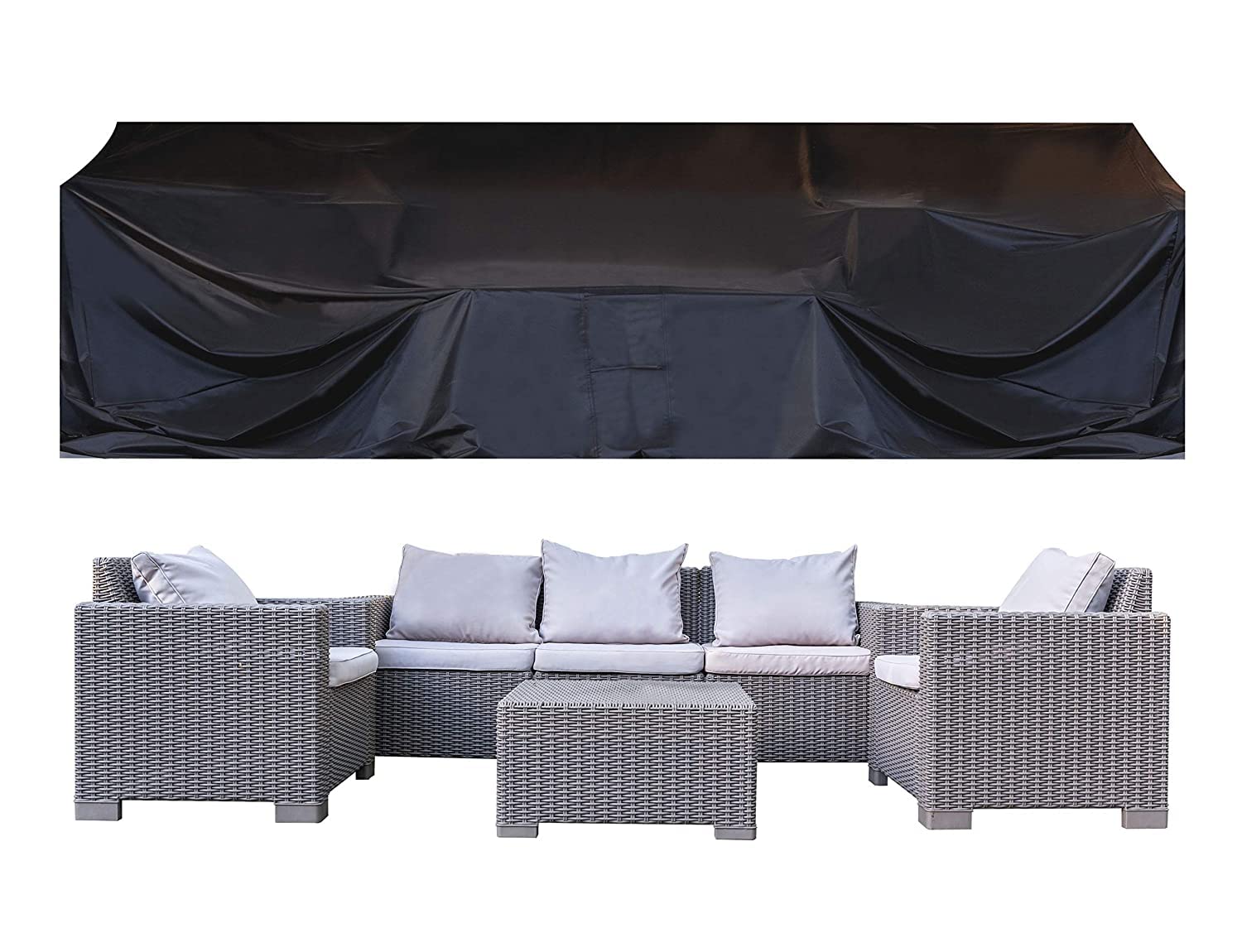 Cover Heavy Duty Sheet Heavy Plastic Sheet Patio Furniture Set Cover Outdoor Sectional Sofa Set Covers Outdoor Table and (25 ft x 20 ft) 500 GSM Chair Set Covers Water Resistant Large-image-39