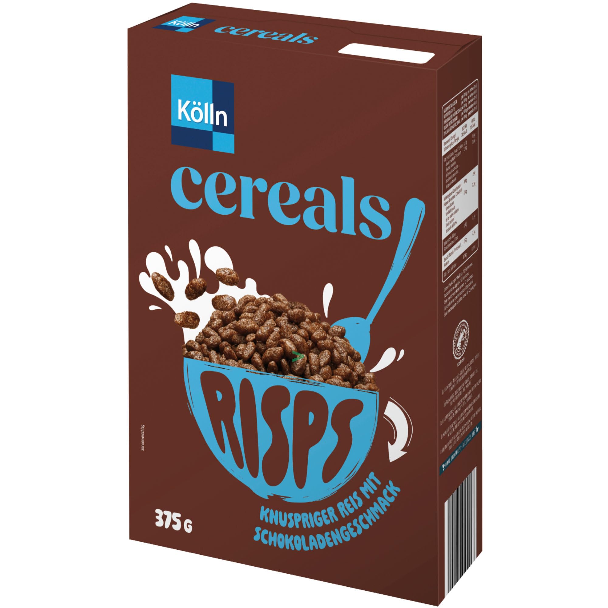 Kölln Cereals Risps Schoko 6er Pack (6x375g Packung) + usy Block