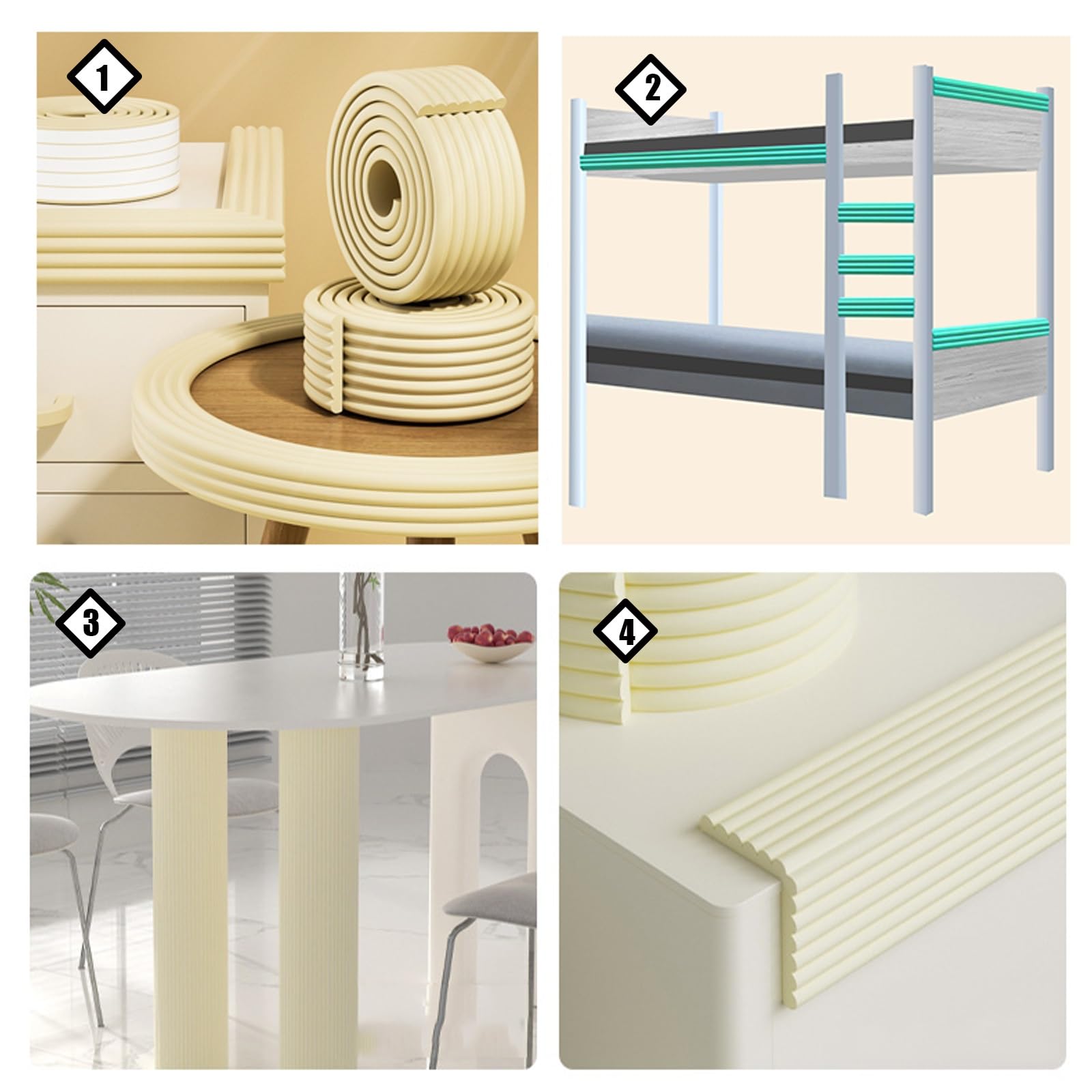 Protectores de Borde y Esquina de Muebles - Tira Protectora de Borde Ancha - Cubiertas de Esquina de Pared de 10 m / 32,8 pies Rojo de 8 mm de Grosor(Pink,20M)