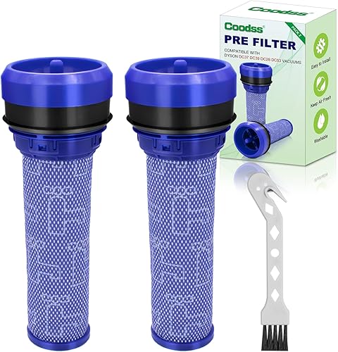 Coodss Paquete de 2 filtros de barra premotor para aspiradora Dyson DC28 DC37 DC39 DC53, kit de filtro de polvo, repuesto número de pieza 923413-01