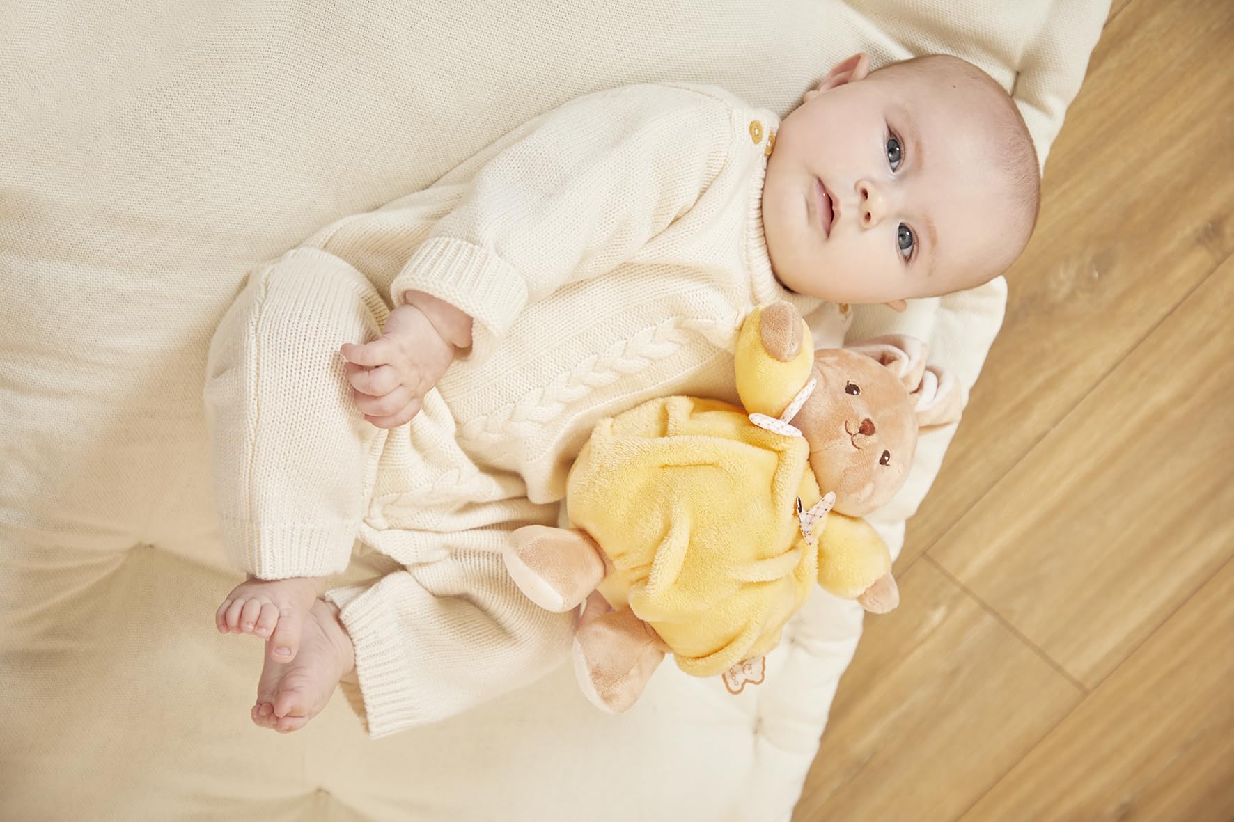 Kaloo, Yellow Rabbit Plush 17cm, Ultra-soft and cuddly plush for baby, Tender companion from birth - Image 4