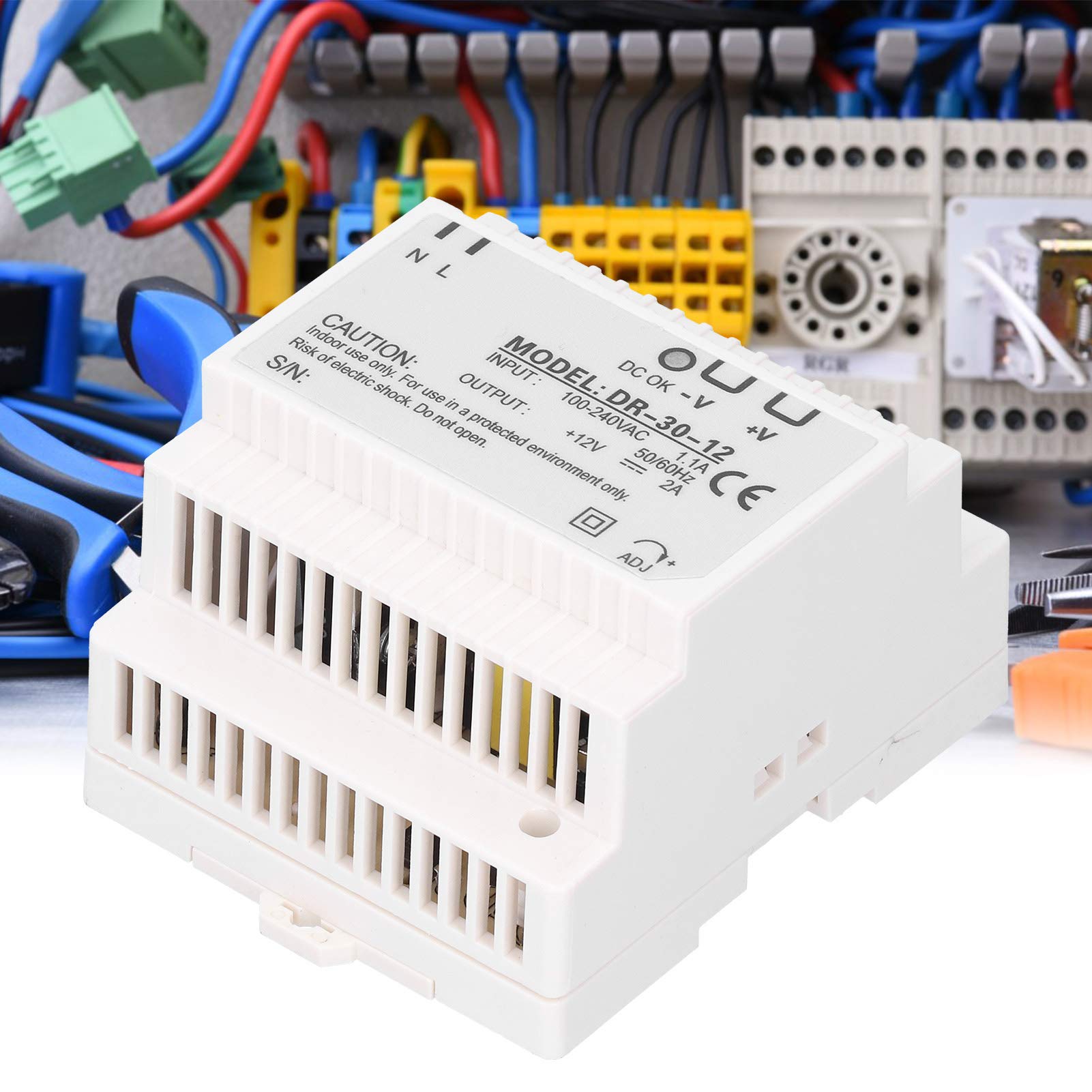 Alimentation Berm Switch Strong Durable 12V 2A DR-30-12 Remplacement des Rails Din Installer Un Magasin de Magasin Easy Carry Bureau à Domicile