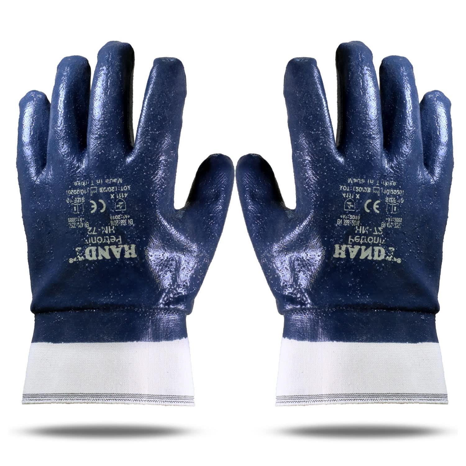 Handy HN-72 Nitril Kaplı Petrolcü İş Eldiveni İnşaat Sanayi Eldiven XL (1 ÇİFT)
