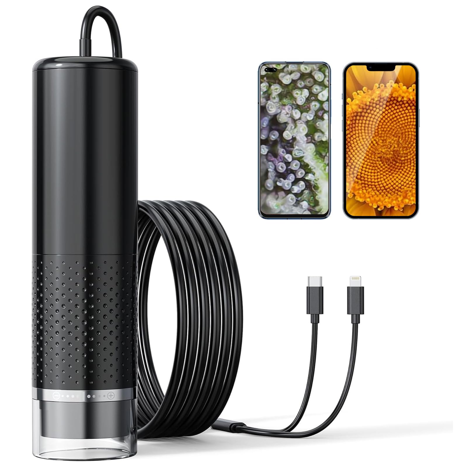 USB Digital Microscope, Aopick Microscope Camera with 8 Adjustable LED Portable Handheld Microscopes Compatible with iOS and Android Devices Pocket Microscope HD Magnifier for Adults, Kids