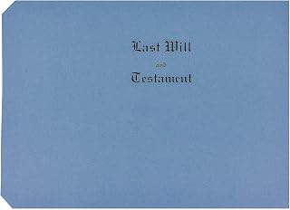 Exhibitindexes® Blue Will Cover - Heavy Card Stock Scored for Tri-Folding Letter Size Wills - Made in The USA