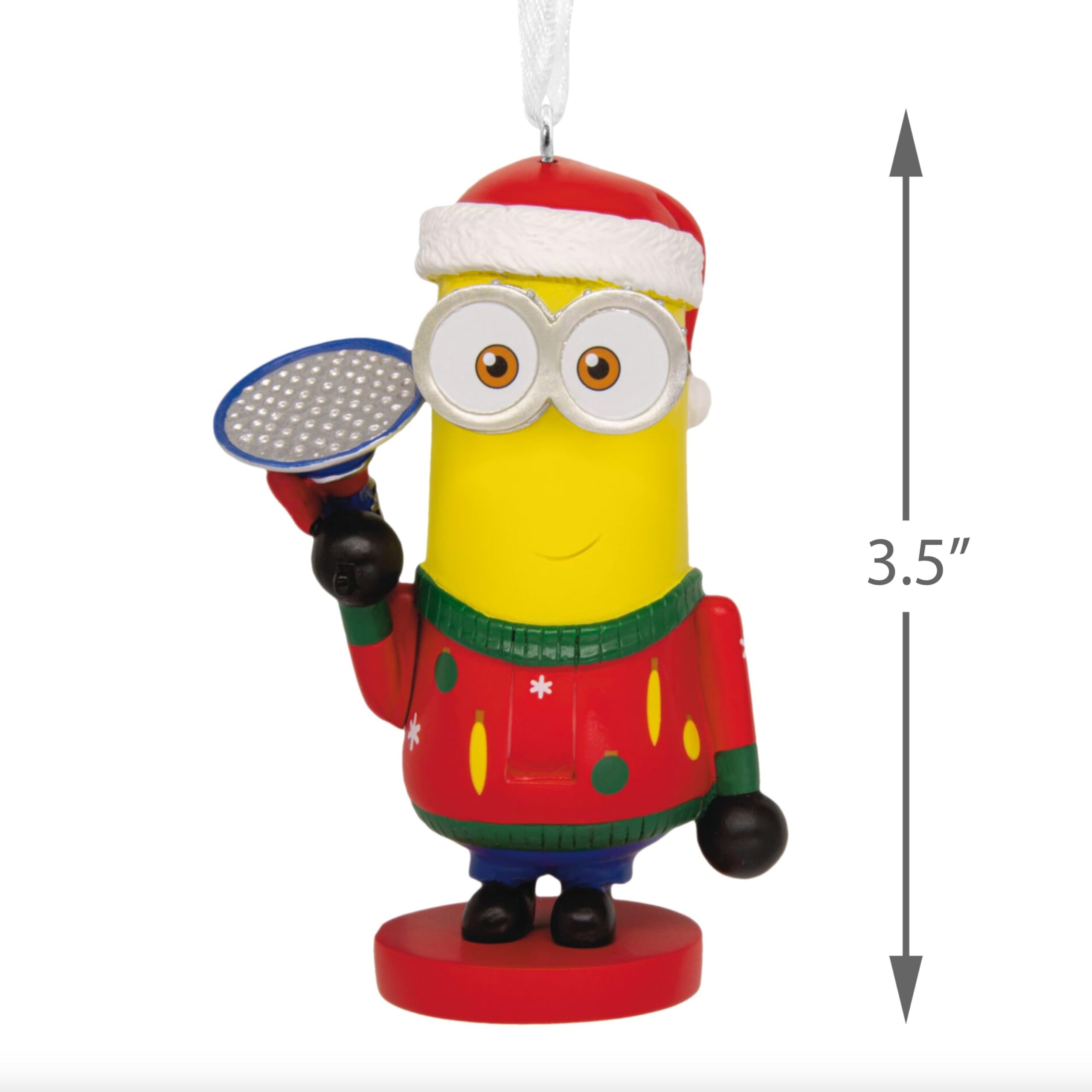 Hallmark Kevin the Minion - Schiaccianoci ornamentale, decorazione per albero, da collezione, giallo, rosso