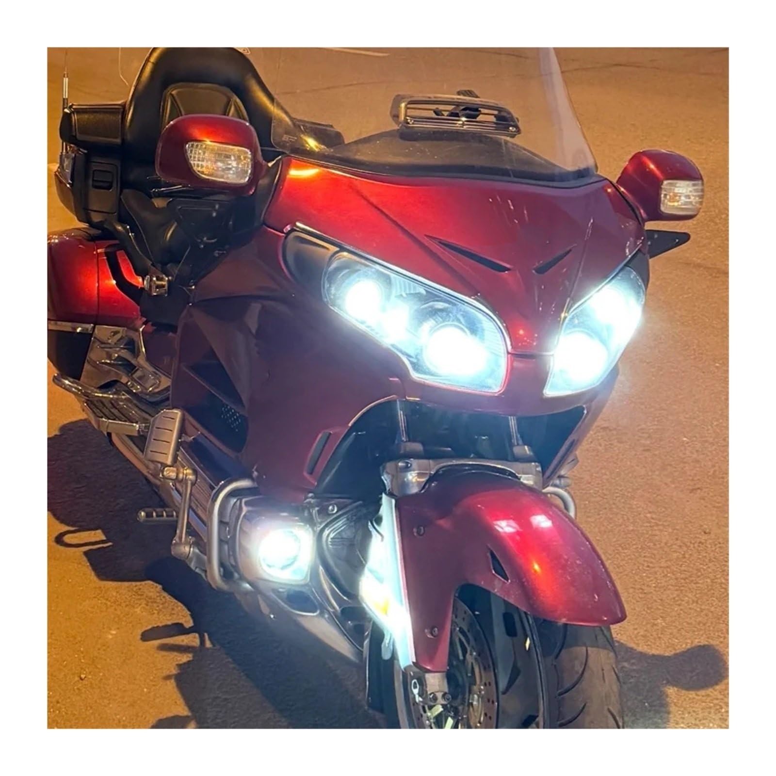 Światło Do Jazdy Motocykl Head Light DlaGoldwing 1800 GL1800 2001-2011 | Światło mijania DRL Przednie, środkowe, dolna osłona Wstawiane światła przeciwmgielne LED(Chrome)