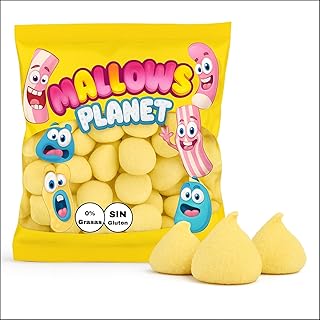 Nubes - Esponjas en Bolsa de 500 gramos - Color Amarillo - Sabor Platano - Marshmallows - TopCandy