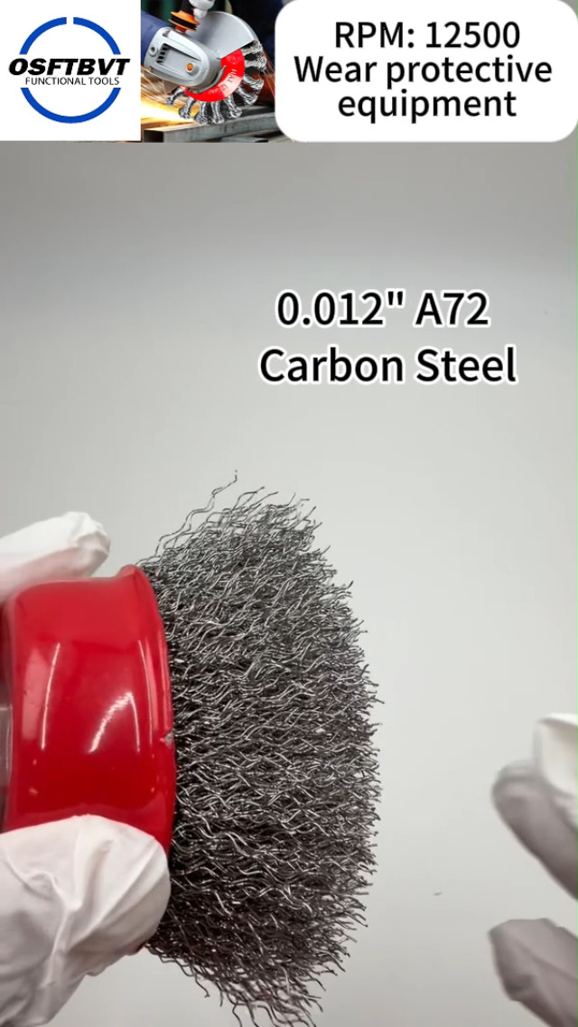 Image of 3in Wire Wheel Brush for Angle Grinder,Wire Cup Brush 5 /8-11 hub-6p | Twisted 0.021 inch Carbon Steel Wire Wheels for Angle Grinder Attachment, Metal Rust Paint Weld Burrs Removal