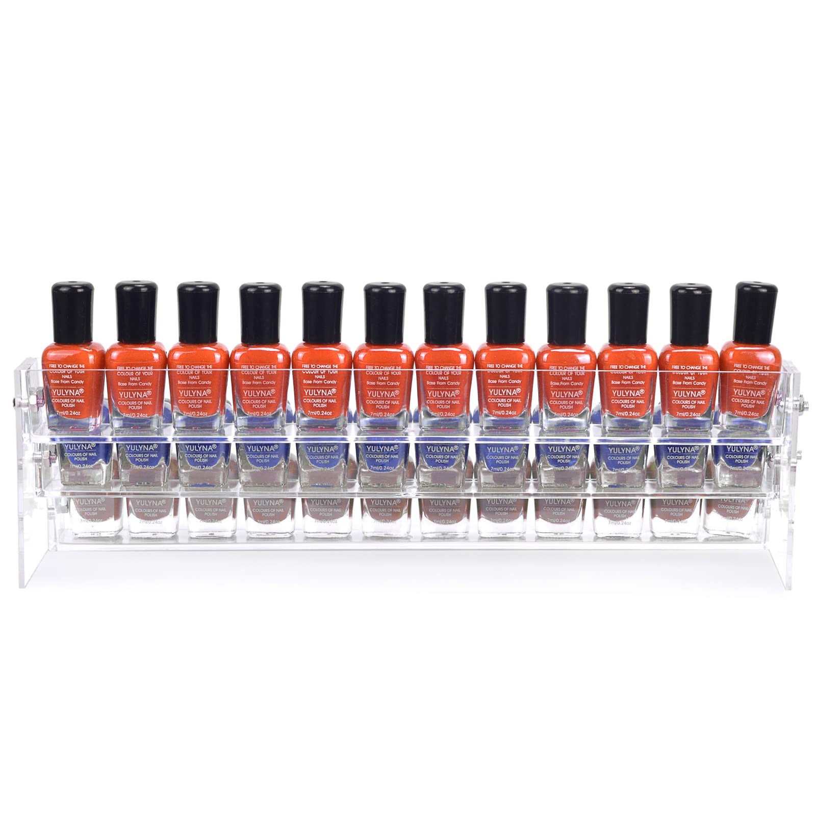 BTremary 3 paquetes de organizador de esmalte de uñas transparente, soporte de exhibición de acrílico para esmalte de uñas, gafas de sol, pintura de aceites esenciales, soporte de maquillaje