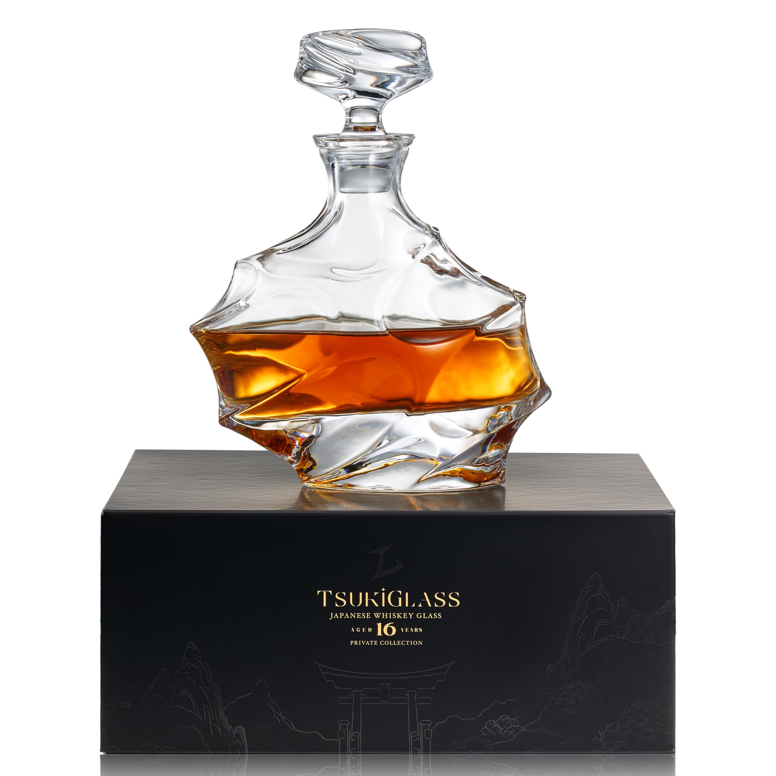 Amazon.com | TsukiGlass Storm Japanese Crystal Whisky Decanter